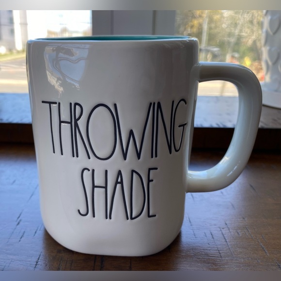 Rae Dunn Other - •NEW•Rae Dunn Double-Sided ‘Throwing Shade’ Ceramic Mug - 16oz